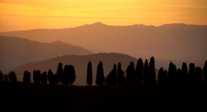 Tramonto tra i colli di Camporbiano